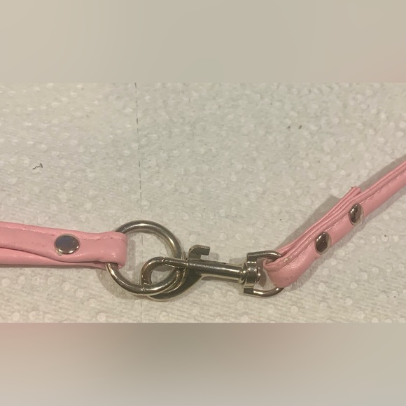 Hip Doggie Pink Bone Step-In Harness Leash Rhinestone Dog Bone Charm Size Large - Picture 6 of 7